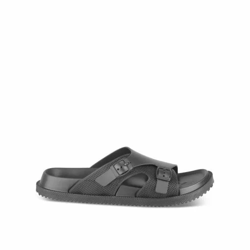 Claquettes NOIR DENIM SIDE -magasin de bottes claquettes noir denim side 145