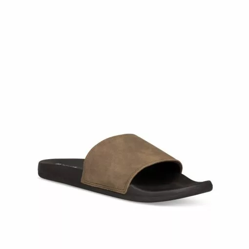 Claquettes VERT DENIM SIDE 1 Claquettes VERT DENIM SIDE -magasin de bottes claquettes vert denim side