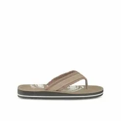 magasin de bottes 13 Tongs MARRON DENIM SIDE